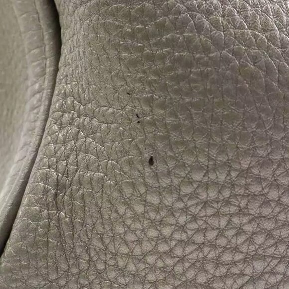 Auth GUCCI Soho Handbag Shoulder Bag Metallic Greige Leather/Goldtone - Picture 6 of 15